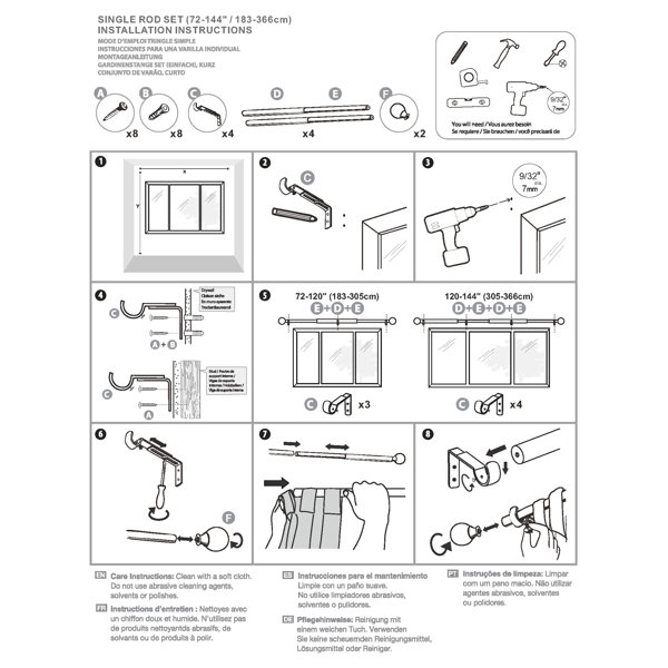 Rosdorf Park Darathy 1.125" dia. Single Curtain Rod Wayfair